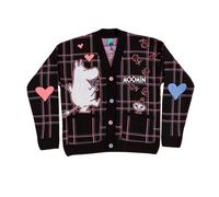 Moomin Unisex Adult In Love Checked 80th Cardigan TT899