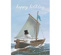 Moomin Valley - Moomin in Sailing Boat - Blank Birthday Card - MOOM86
