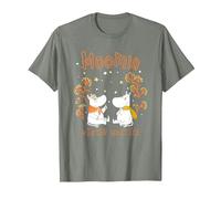 Moomin Winter Solstice Moomintroll & Snorkmaiden in The Snow T-Shirt, Men, Olive Heather, Medium