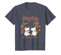 Moomin Winter Solstice Moomintroll & Snorkmaiden in The Snow T-Shirt, Youth, Heather Blue, Small