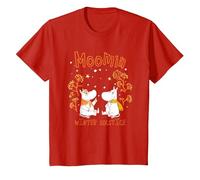 Moomin Winter Solstice Moomintroll & Snorkmaiden in The Snow T-Shirt, Youth, Red, Small