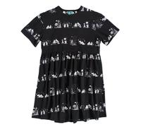 Moomin Women's All-Over Print Smock Dress in Black | Size: Large Moomin Black L