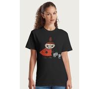 Moomin Women's Little My Playing With Creepy Crawlies Spooky Relaxed Fit T-Shirt in Black | Size: Medium Moomin Black M