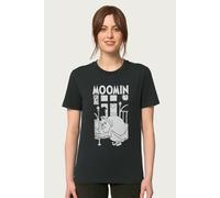 Moomin Women's troll The Groke Lurking In The Night Relaxed Fit T-Shirt in Black | Size: Medium Moomin Black M
