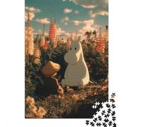 Moomin Wooden Jigsaw Puzzles for Adults Fun 1000 Pieces Education Game Stress Relief Toy Home Decoration Toy Intellectual Game Relaxation And Intelligence 1000pcs (75x50cm)
