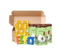 Moomins Gifts Set/Biscuits Gift Set Includes: 3x Fazer Moomin Chocolate Biscuits (175g each) │ 4x Moomin Flavoured Tea Bags │ Bundled with Moomins Gift Bag by Donny & Dev