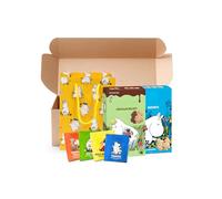 Moomins Gifts Set Includes: 2x Moomin Biscuits Box from Fazer | Crunchy & Chocolate Biscuits (175g each) │ 4x Moomin Flavoured Tea Bags │ Bundled with Moomins Gift Bag by Donny & Dev