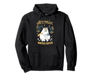 Moomin's Winter Festive Moomintroll & Snorkmaiden Dancing Pullover Hoodie