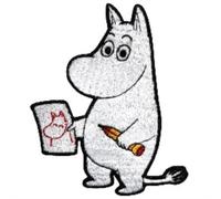 Moomintroll Drawing Sew On Patch