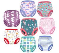 MooMoo Baby Potty Training Underwear for Boys and Girls 8 Packs Cotton Reusable Toddler Training Pants Girls 4T