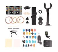 Moomuto 88PCS Acoustic Guitar Accessories Kit Include Acoustic Guitar Strings,Tuner,Capo,Thumb Finger Picks,3-in-1 Restring Tool,Bridge Pins,Guitar Strap,Guitar Hanger,Guitar Picks,Fretboard Stickers