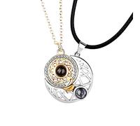 Moon 100 Projection Couples Sun Necklace I You Languages Necklaces & Pendants Laye Rose (A, One Size)