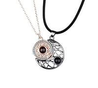 Moon 100 Projection Couples Sun Necklace I You Languages Necklaces & Pendants Laye Rose (B, One Size)