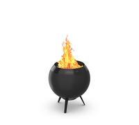 MOON 45 all black Fire Basket with low stand