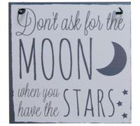 Moon And Back Metal Hanging Sign ~ Dont Ask For The Moon