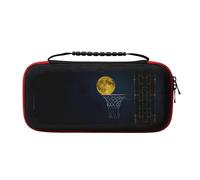 Moon and Basketball Portable Travel All Protective Bag Soft Lining for Switch Console Pro Controller Accessories