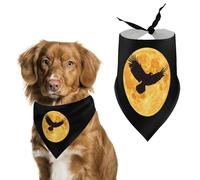 Moon And Ea-gles Dog Bandanas Thanksgiving Halloween Christmas Pet Supplies Accessories Adjustable Pets Triangle Scarf
