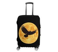 Moon and Ea-gles Personalized Luggage Case Cover Funny Travel Accessories Washable Suitcase Protector Fit 19-32 Inch S