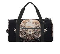 Moon And Flowers Gym Bag for Men Women, Waterproof Gym Tote Bags, Large Duffel Bag for Travel Workout