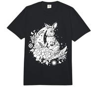 Moon and Hare Wicca Wiccan Happy Easter Eostre Ostara Rabbit Comfort Colors Adult Heavyweight T-Shirt