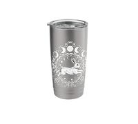 Moon and Rabbit Hare Wicca Wiccan Happy Easter Eostre Ostara Stainless Steel Insulated Tumbler
