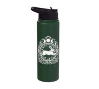 Moon and Rabbit Hare Wicca Wiccan Happy Easter Eostre Ostara Stainless Steel Insulated Water Bottle
