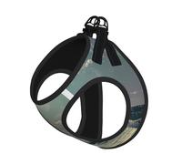 Moon And Sea Print Dog Harness,Pet Leash Vest,Adjustable And Reflective Vest,For Small To Medium Dogs