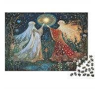 Moon And Star Goddess Rätsel Für Erwachsene |Russian Folk Art Style| 1000pcs (75x50cm) Puzzles Lernspiele Home Decor Puzzles