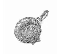 Moon And Star Pendant With Tennis Chain 2 SIze Full Cubic Zirconia Necklace For Men Women Gifts hip hop,Necklaces
