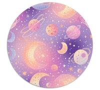 Moon And Stars 1000 Pieces Round Jigsaw Puzzles What Happens Next Beautiful Decoration for Adults And Kids 1000pcs (67.5x67.5cm)