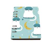 Moon and Stars A5 Notebook, Pu Leather Notebooks A5, Lined Paper Lined Notebook 180Pages/90Sheets, Notepad for Meeting, Workbook for School, College Supplies Journal Diary