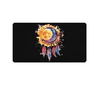 Moon and Sun Dreamcatchers Feathers Cute Gaming Mousepad Rubber Base Desk Mat for Home Office Laptop Computer