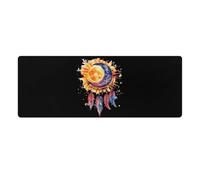 Moon and Sun Dreamcatchers Feathers Cute Gaming Mousepad Rubber Base Desk Mat for Home Office Laptop Computer