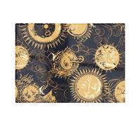 Moon And Sun Gold Blue Glass Chopping Board Warren Reed - Designer Yellow One Size