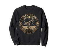 Moon And Telescope Observatory Astronomy Sweatshirt