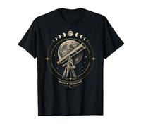 Moon and Telescope Observatory Astronomy T-Shirt