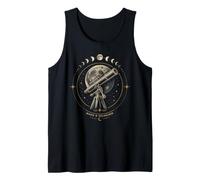 Moon and Telescope Observatory Astronomy Tank Top