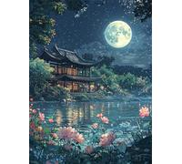 Moon Architectural Plants 500 Piece Jigsaw Puzzles for Adults, Fun jigsaw puzzles 500 pieces, Challenging Puzzle Perfect for Game Nights, Finished Puzzle Size is 52x38cm