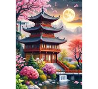 Moon Architecture Garden 1500 Piece Jigsaw Puzzles for Adults, Fun jigsaw puzzles 1500 pieces, Challenging Puzzle Perfect for Game Nights, Finished Puzzle Size is 87x57cm