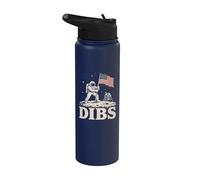 Moon Astronaut Dibs Artemis Lunar Mission Space Science Art Stainless Steel Insulated Water Bottle