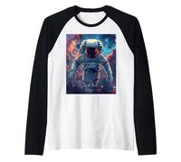 Moon Astronaut Spaceman Raglan Baseball Tee