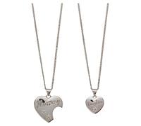 Moon & Back Silver Mum & Daughter Pendant Necklace