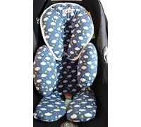 MOON-BEBE Reducer Support Cushion for Head & Body Baby Support, antiallergic, Made in Cotton Blue (Clouds)