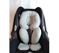 MOON-BEBE Reducer Support Cushion for Head & Body Baby Support, antiallergic, Made in Cotton Grey (pontos amarilos)