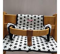 MOON-BEBE Seat Reducer Cushion for Stokke Tripp Trapp, White (Black Star)