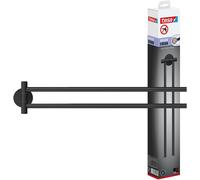 MOON BLACK Towel Holder 2-Arm, Matt Black, for Bathroom and WC - for Bathrooms i
