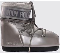 MOON BOOT Icon Low Laminated Nylon Snow Boots in Silver and Gold - Size: 36 - female