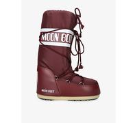 Moon Boot Womens Moon Boot Icon Brand-Print Shell Boots Wine Eur 39 / 6 UK Women