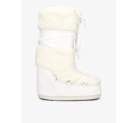 Moon Boot Womens Moon Boot Icon Lace-Front Faux-Fur Snow Boots White Eur 39 / 6 UK Women