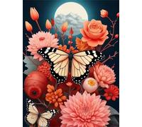 Moon Butterfly 100 Piece Jigsaw Puzzles For Adults, Fun Challenging & Brainteasing 100 piece Adult jigsaw puzzle, Impossible puzzles, Gift for Men/Women, Finished Size is 40x28cm